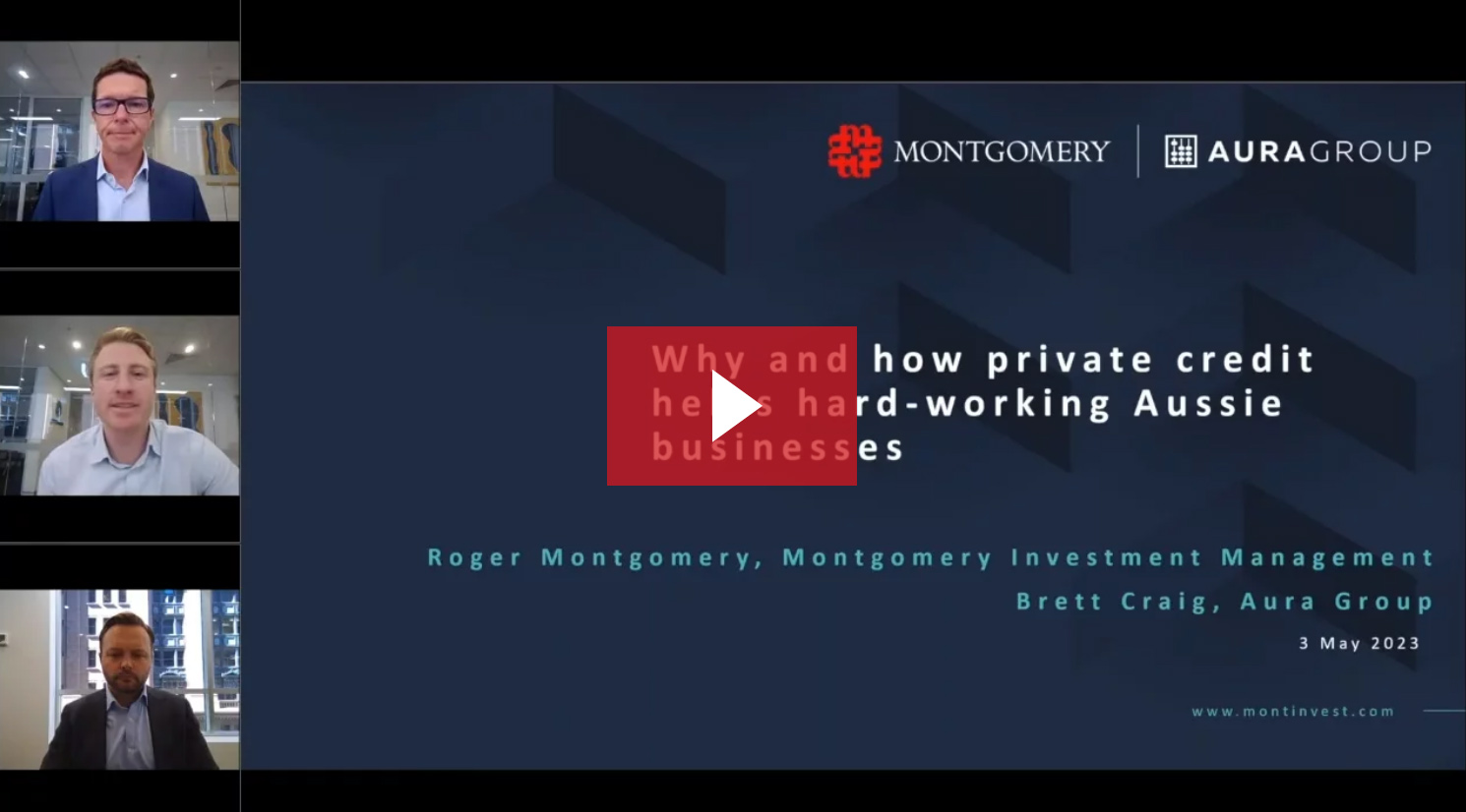 Private Credit Webinar Montgomery Investment Management